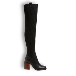 Anthropologie Black Over the Knee Boots